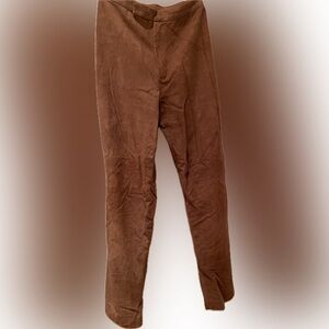 Ralph Lauren The Custom Collection Purple Label women’s brown suede slacks